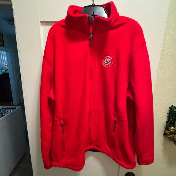 Official Tournament of Roses Red Fleece Zippered Jacket (Men's Size 2XL) NWOT. - Picture 1 of 5
